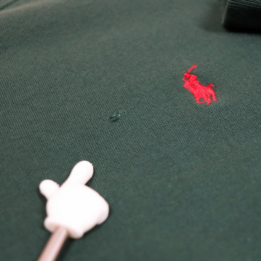 Vintage Polo Ralph Lauren V‎ Sweatshirt Green Red Pony Crewneck Pullover XL USA